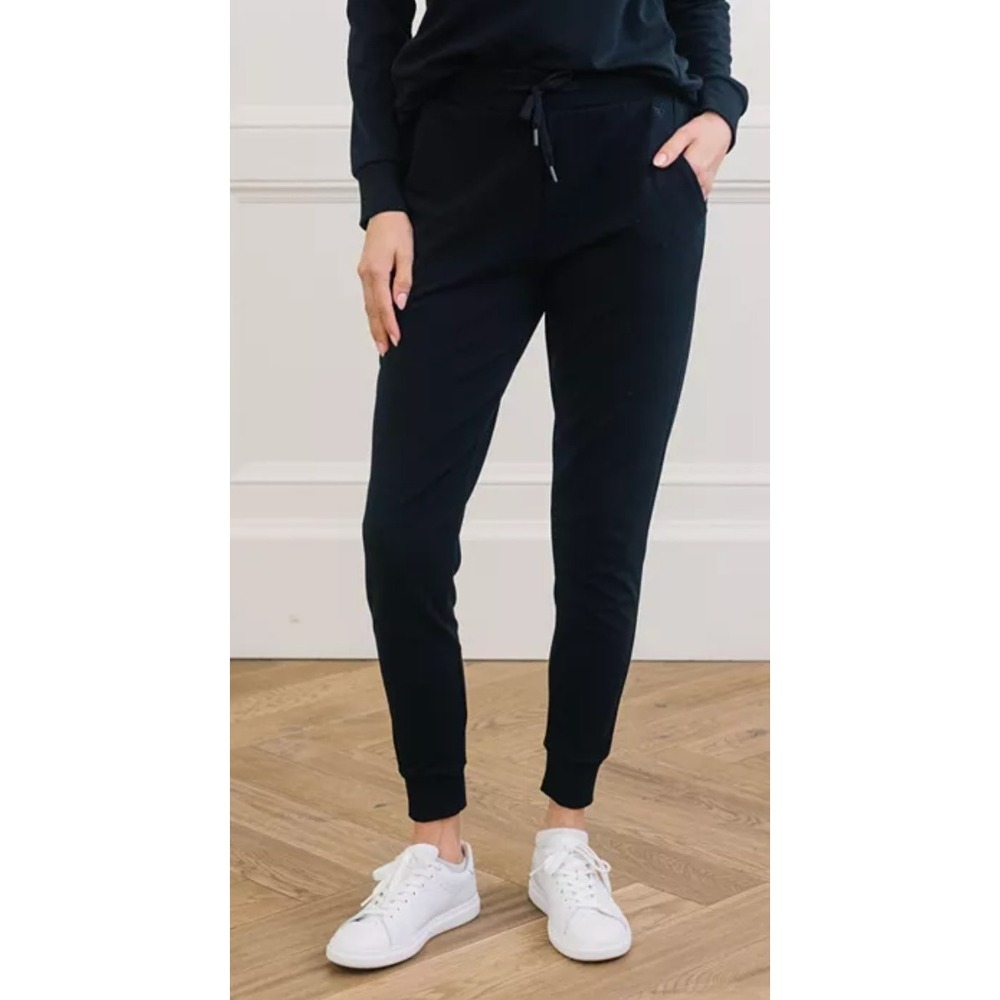 Cozy Earth Women Black Bamboo Jogger Sweatpants Size Medium Premium Viscose